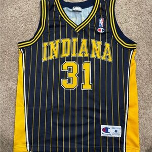 Vintage Champion NBA Indiana Pacers Reggie Miller - Pinstripe Jersey - Medium